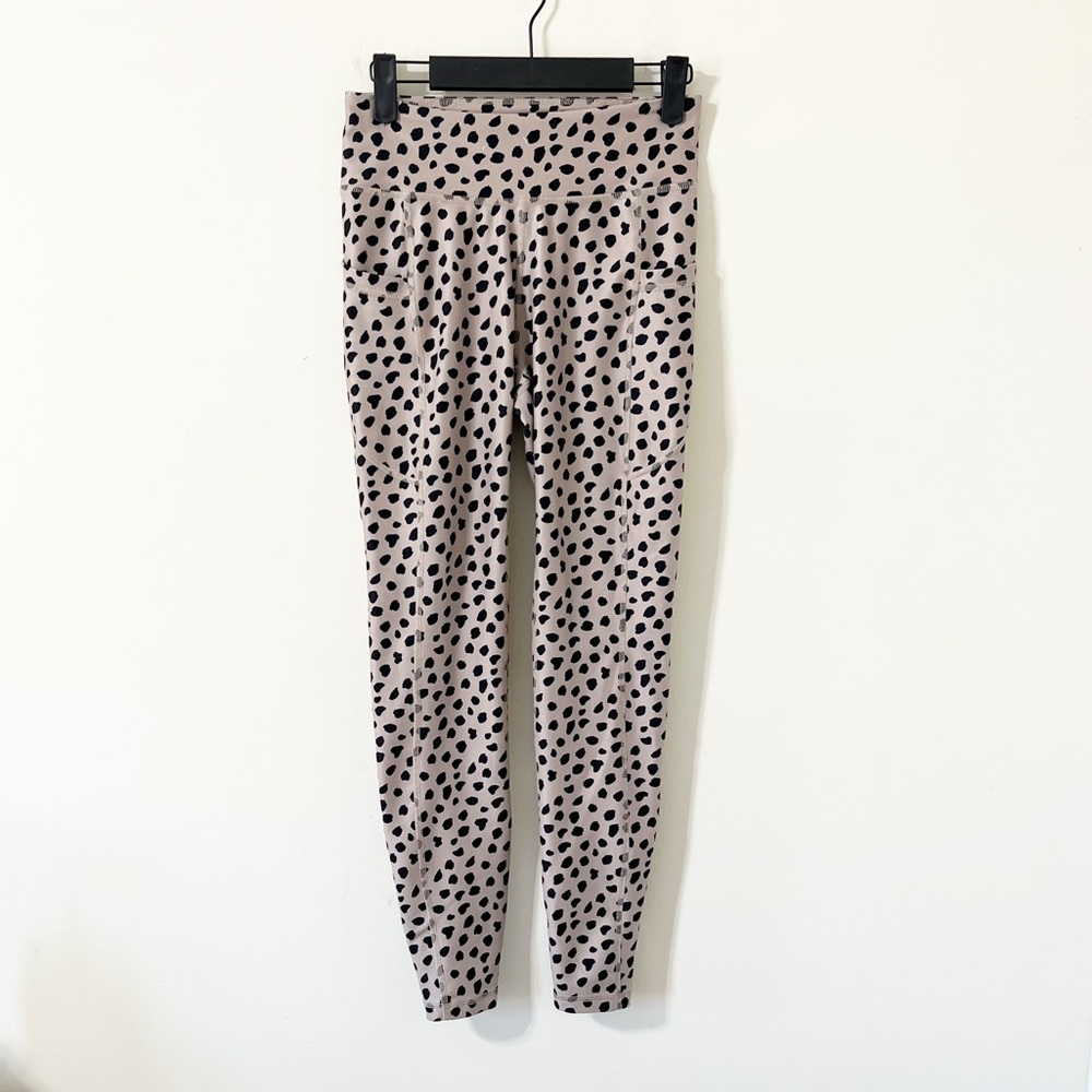 Gilly Hicks Find Your Happy Place Brown Leopard Print Pocket High Rise Leggings - Picture 4 of 12